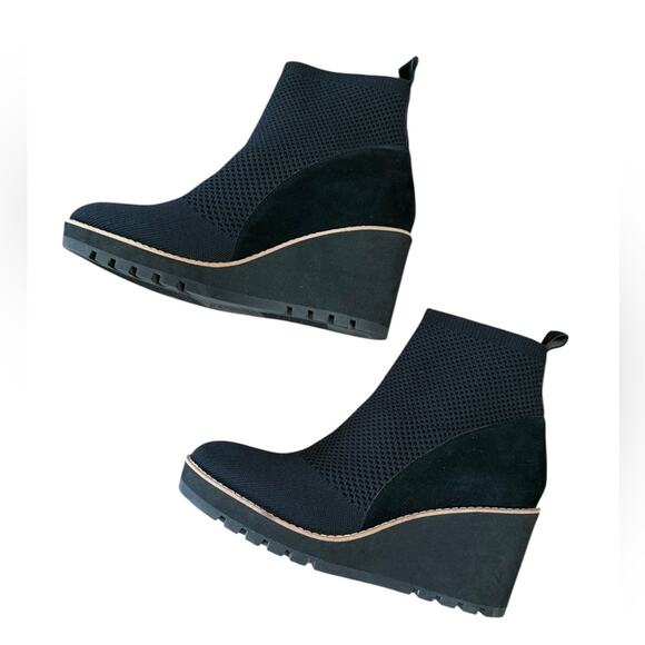 NWOT Eileen Fisher Quill Stretch Black Booties – Sz 10 - Picture 6 of 10